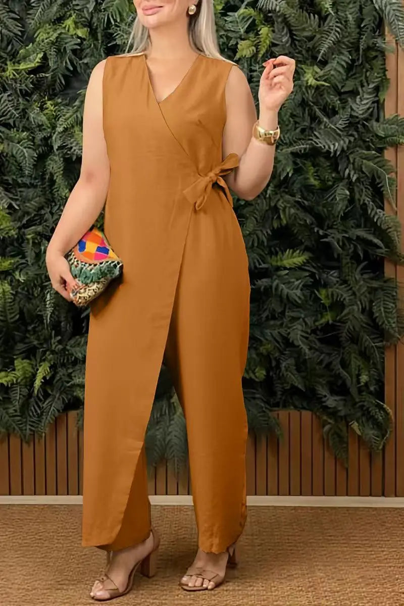 Women's Casual Wrap Jumpsuit