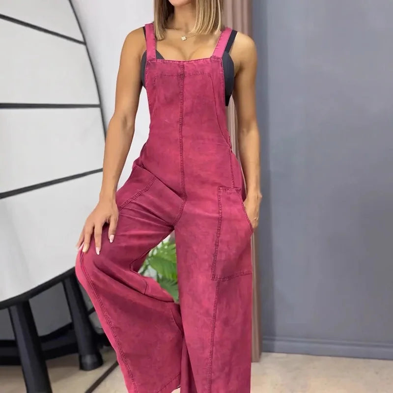 Women's Plain Casual Jumpsuit