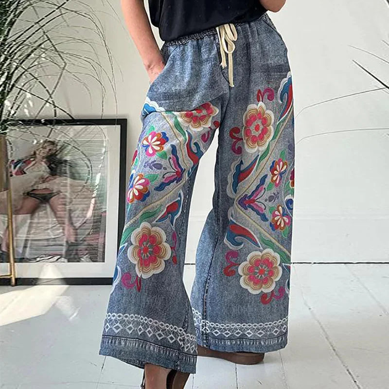 Women's Loose-Fitting Pants With Print