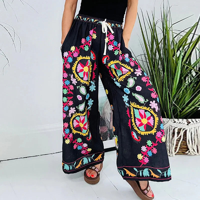 Women's Loose-Fitting Pants With Print