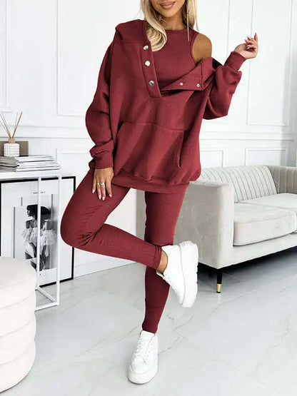 Casual Three Piece Long Sleeved Set