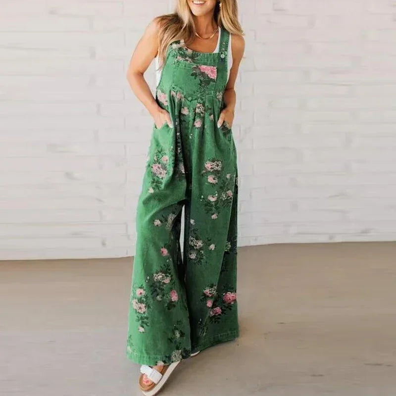 Women's Casual Jumpsuit With Floral Print
