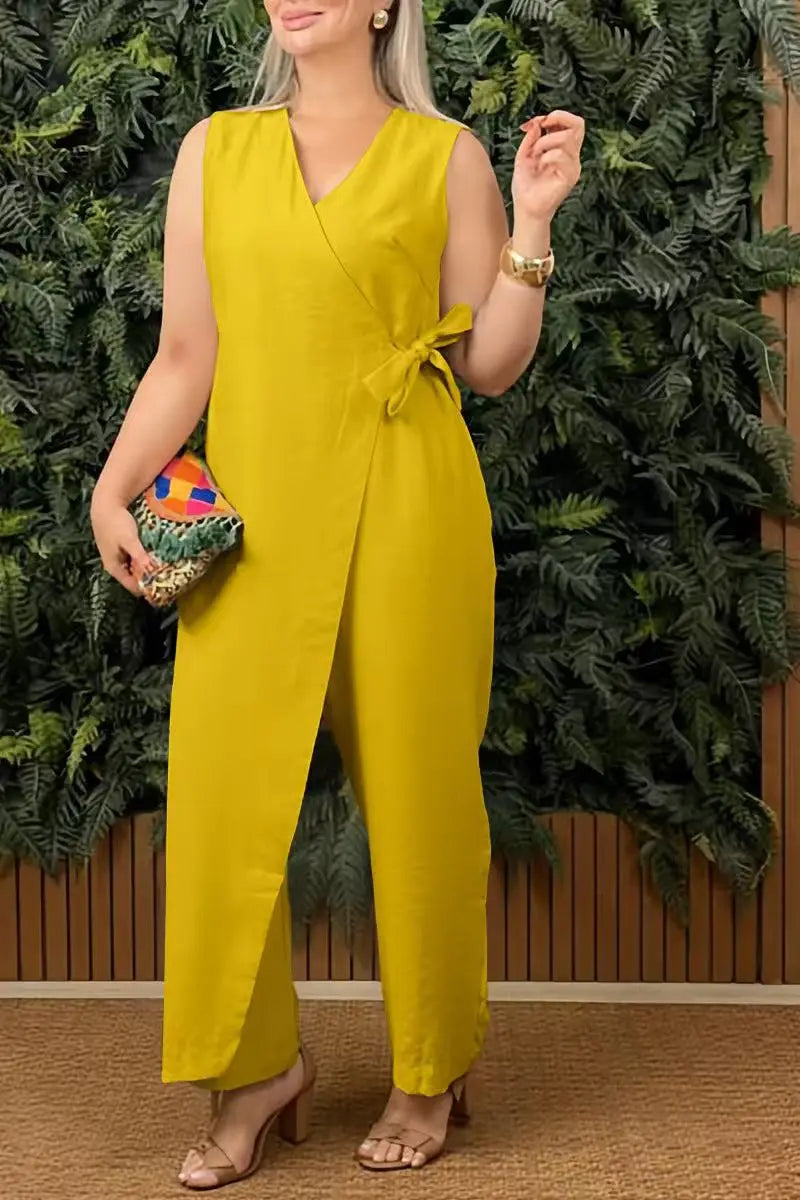 Women's Casual Wrap Jumpsuit