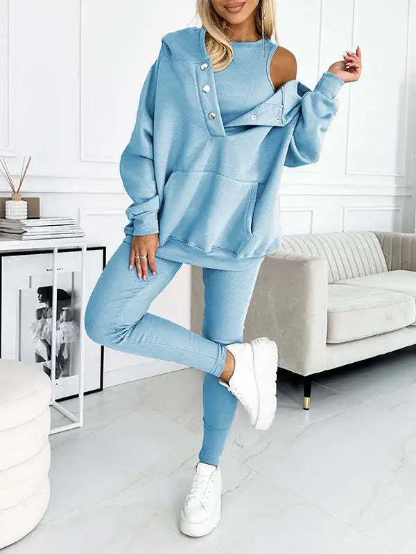 Casual Three Piece Long Sleeved Set