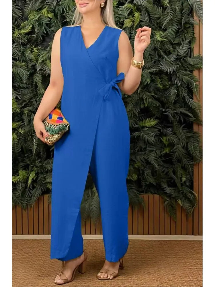 Women's Casual Wrap Jumpsuit