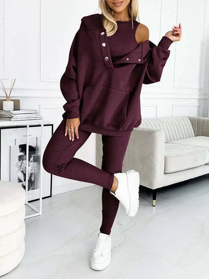 Casual Three Piece Long Sleeved Set