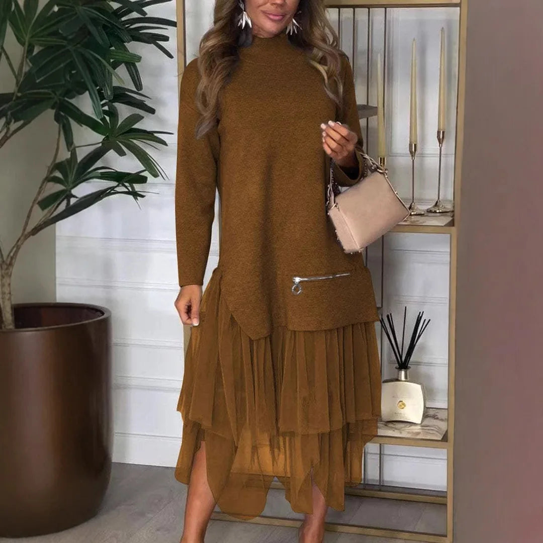 Women's Long-Sleeved Set With Tulle Details