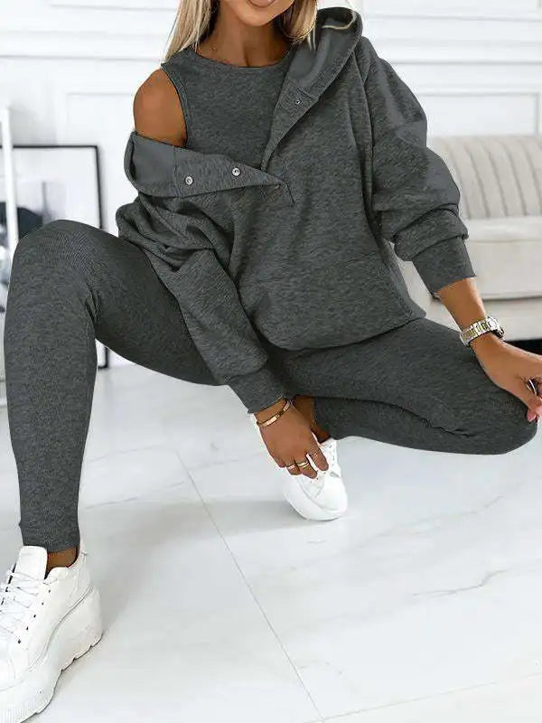 Casual Three Piece Long Sleeved Set