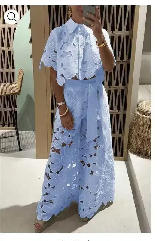 Women's Floral Slit Set