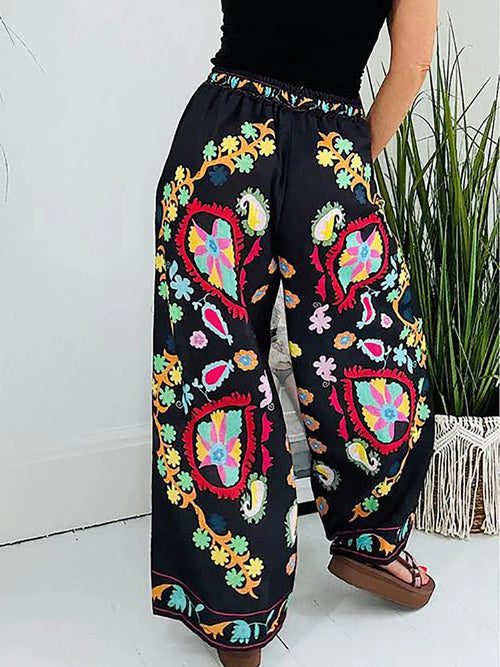 Women's Loose-Fitting Pants With Print