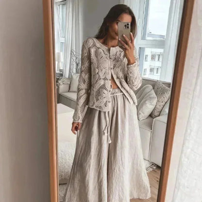 Women's Blouse With Openwork Lace