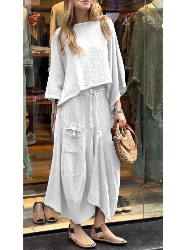 Women's Vintage Loose Fitting Set
