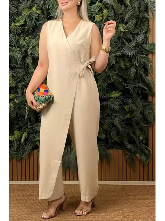 Women's Casual Wrap Jumpsuit