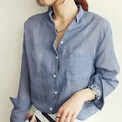 Women's Long Sleeved Cotton Shirt