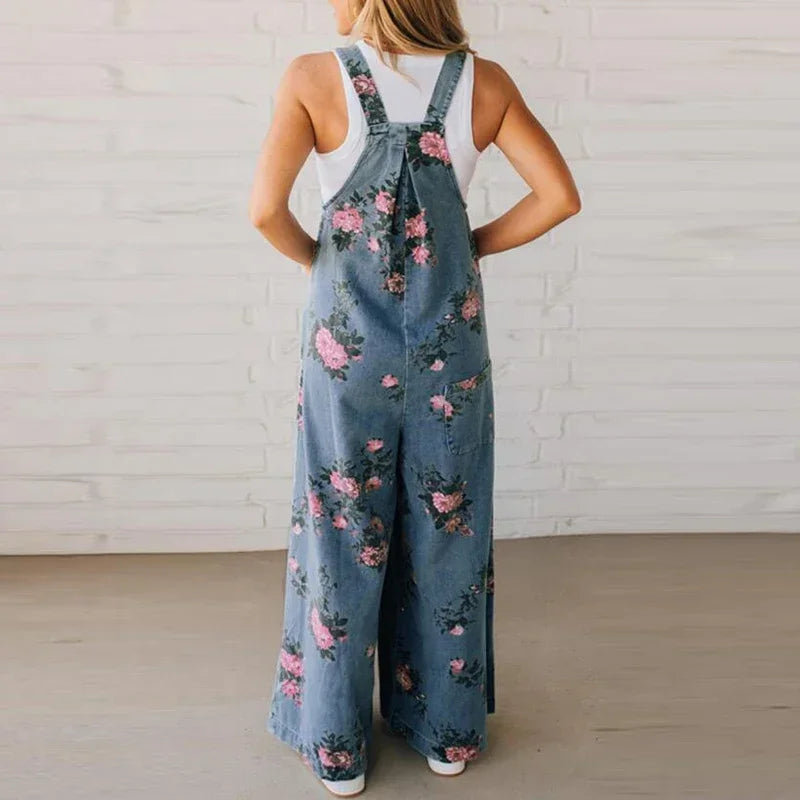 Women's Casual Jumpsuit With Floral Print