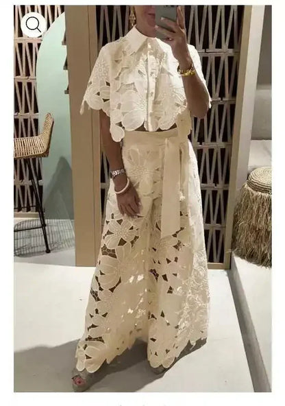 Women's Floral Slit Set