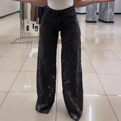 Women's Pants With Lace Detail