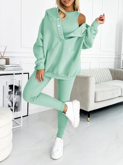 Casual Three Piece Long Sleeved Set