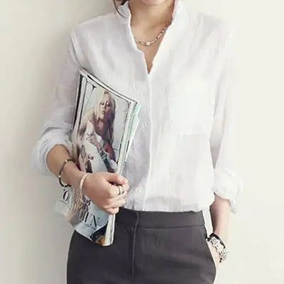 Women's Long Sleeved Cotton Shirt