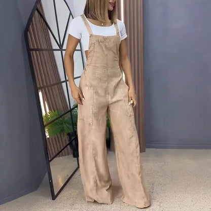 Women's Plain Casual Jumpsuit