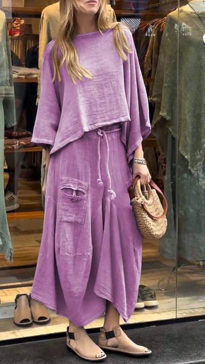 Women's Vintage Loose Fitting Set