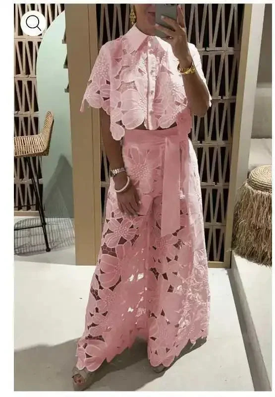 Women's Floral Slit Set