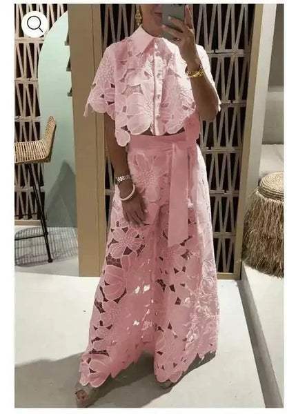 Women's Floral Slit Set