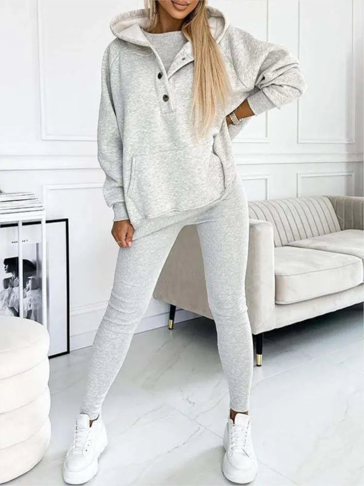 Casual Three Piece Long Sleeved Set