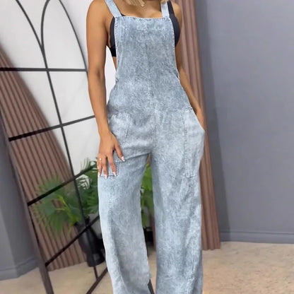 Women's Plain Casual Jumpsuit