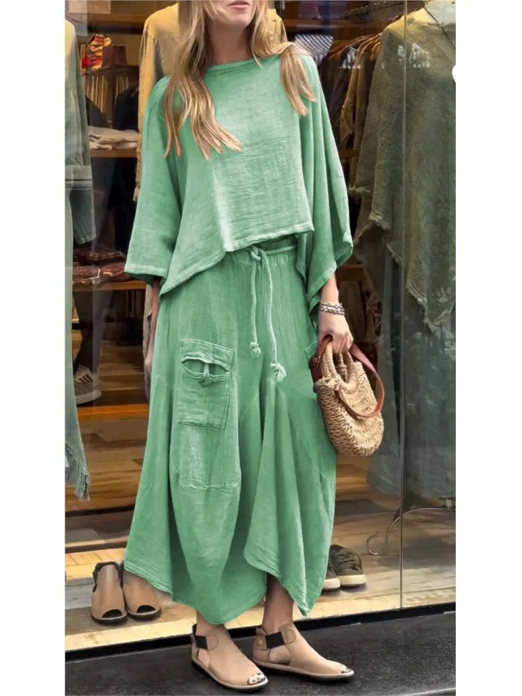 Women's Vintage Loose Fitting Set