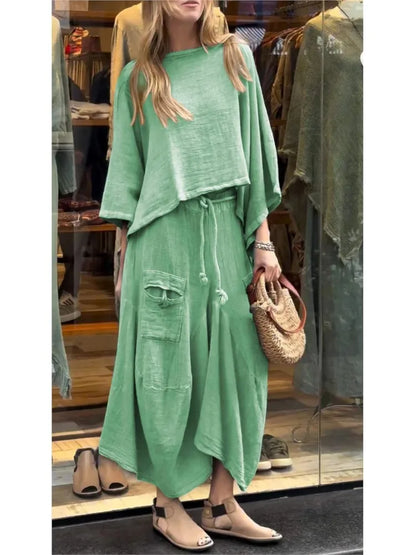 Women's Vintage Loose Fitting Set