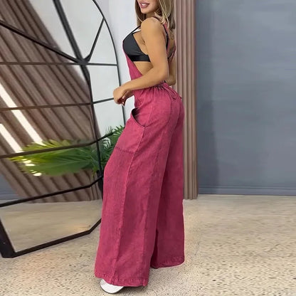 Women's Plain Casual Jumpsuit