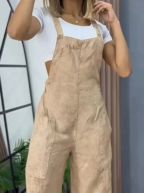 Women's Plain Casual Jumpsuit