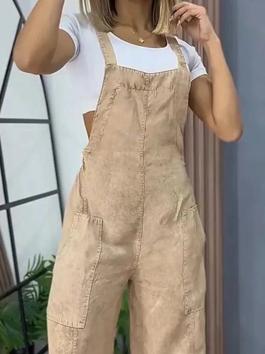 Women's Plain Casual Jumpsuit